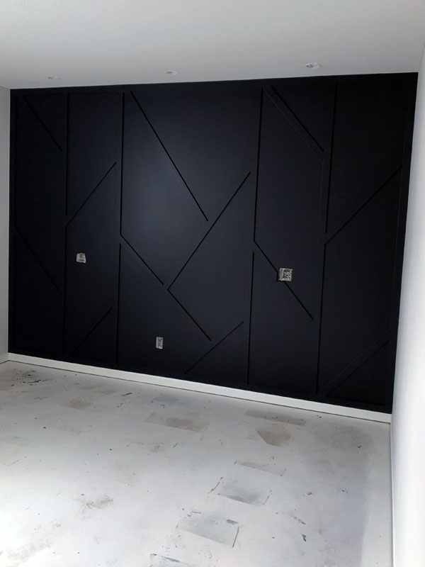 Custom interior wall creation by Y&R Construction.