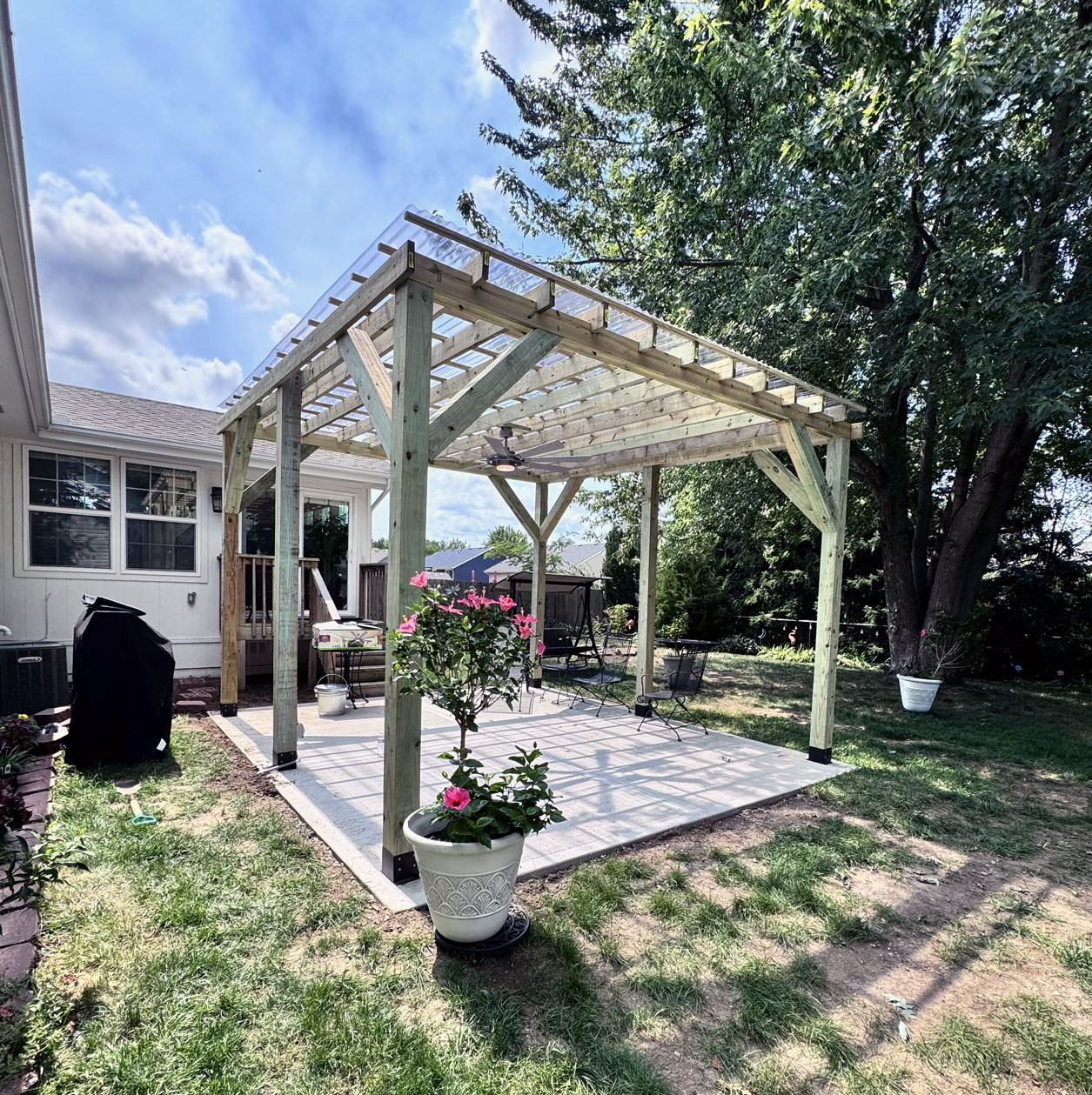 Y&R Construction exterior patio creation.