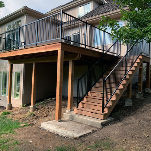 Y&R Construction exterior deck creation.