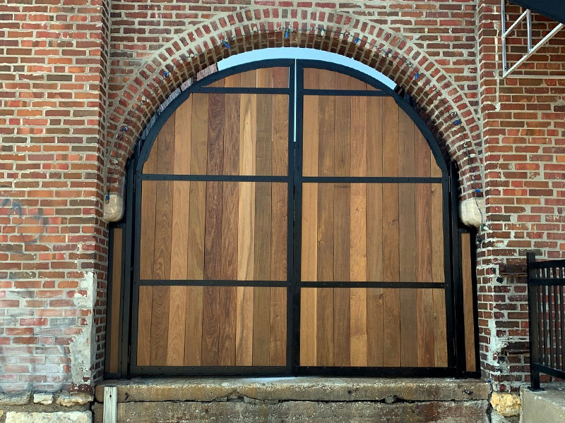 Custom exterior entrance door creation by Y&R Construction.